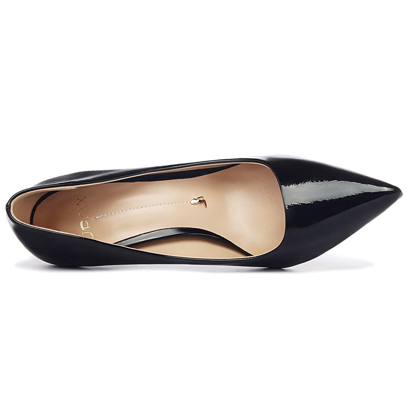 Glossy Wrinkle-Mirror Pointed Stiletto Heels