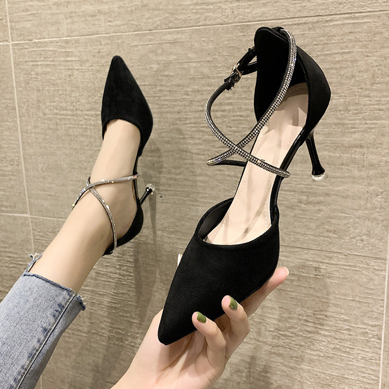 Isla Rhinestone Buckle Heels – Simplicity Meets Sparkle