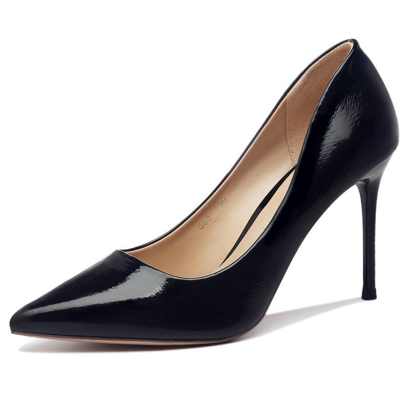 Glossy Wrinkle-Mirror Pointed Stiletto Heels