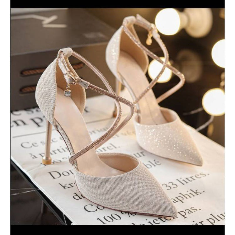 Women's Sweet Style Buckled Leather High Heels