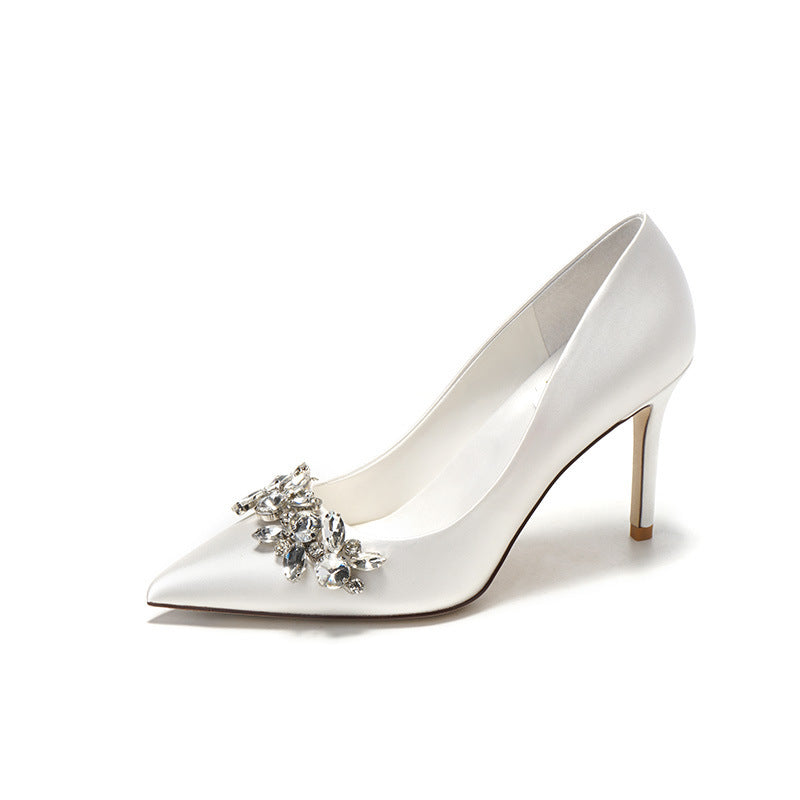Celeste Bridal Satin Heels – Timeless Elegance for Your Special Day