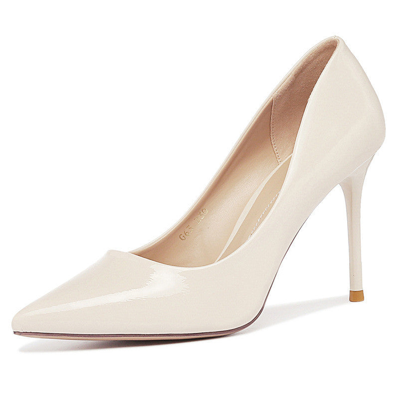 Glossy Wrinkle-Mirror Pointed Stiletto Heels