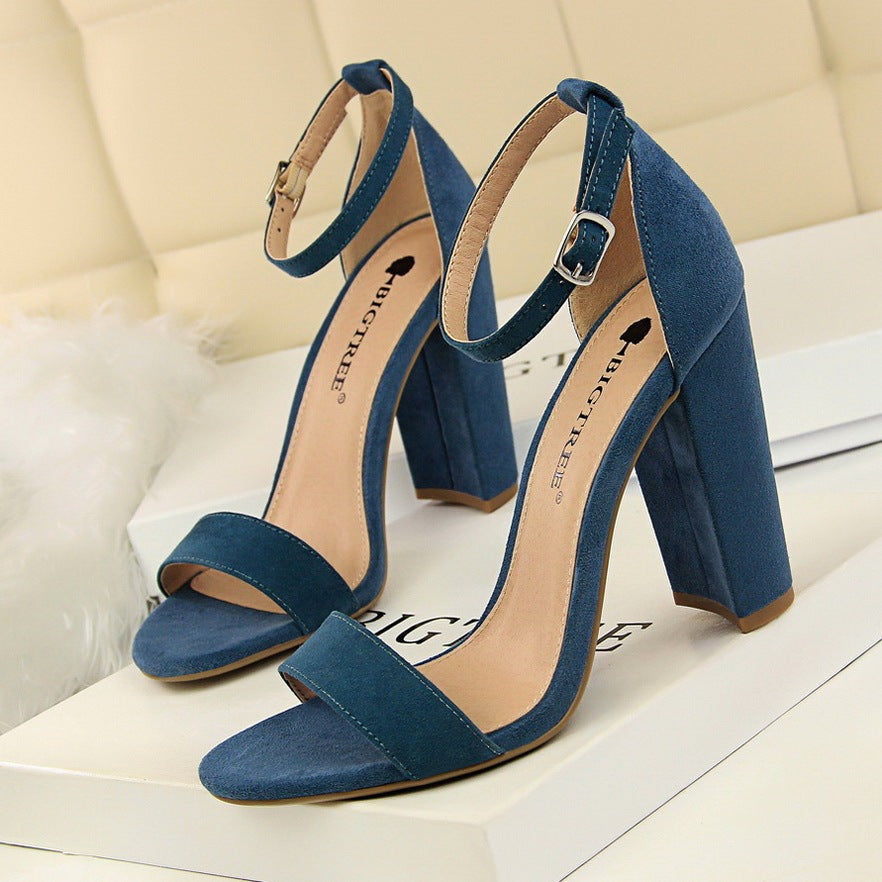 Avenue Round-Toe PU Heels – Effortless Elegance, Everyday Chic