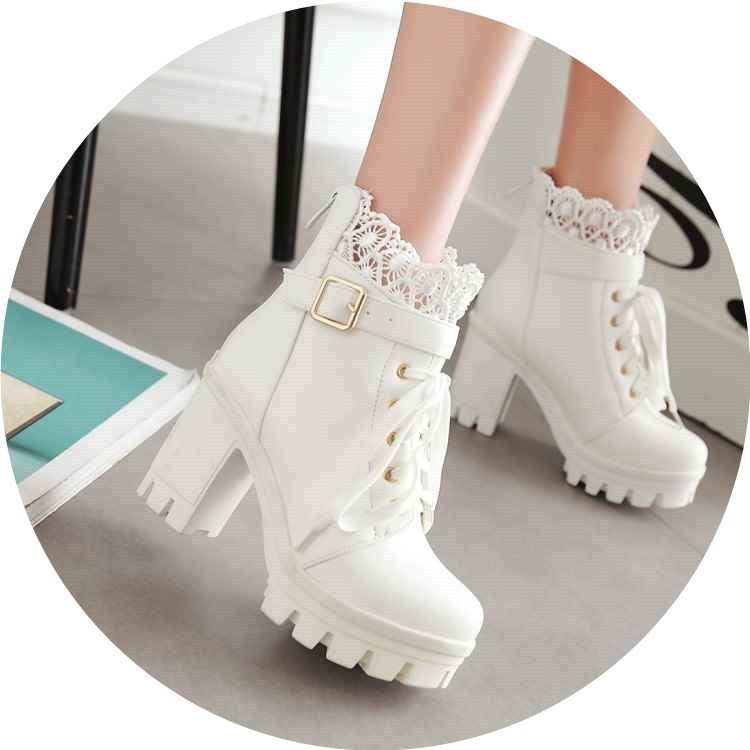 Rebel Rise Lace-Up Heeled Boots – Edgy Meets Elegant