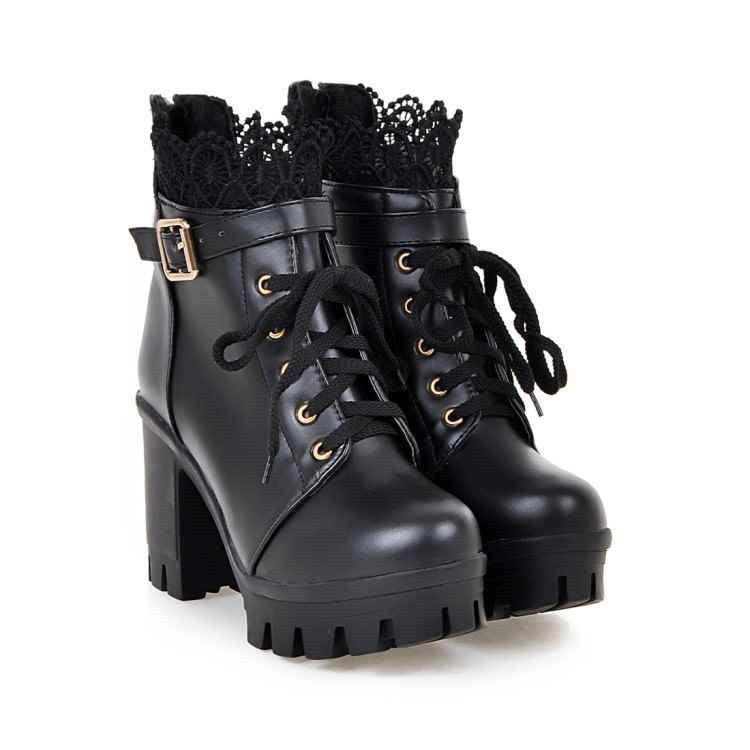 Rebel Rise Lace-Up Heeled Boots – Edgy Meets Elegant