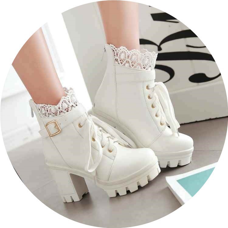 Rebel Rise Lace-Up Heeled Boots – Edgy Meets Elegant