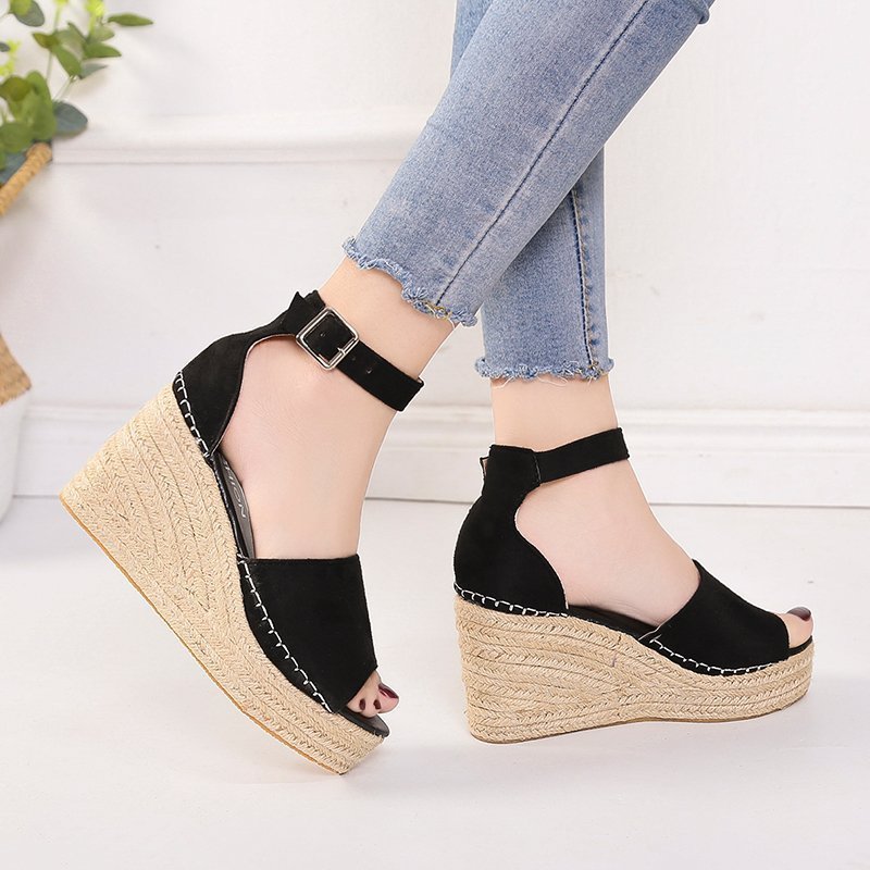 Sasha Buckled Peep-Toe Sandals – Chunky, Cool & Effortless