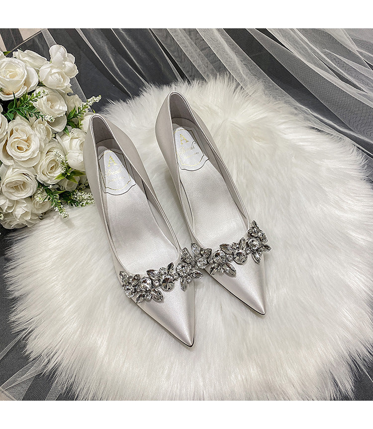 Celeste Bridal Satin Heels – Timeless Elegance for Your Special Day