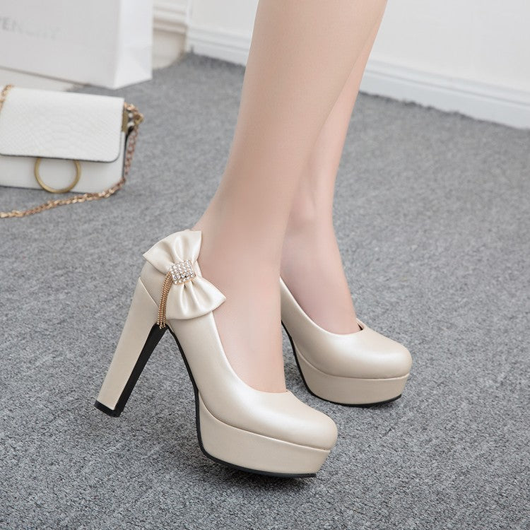 BellaCurve Bow High Heels