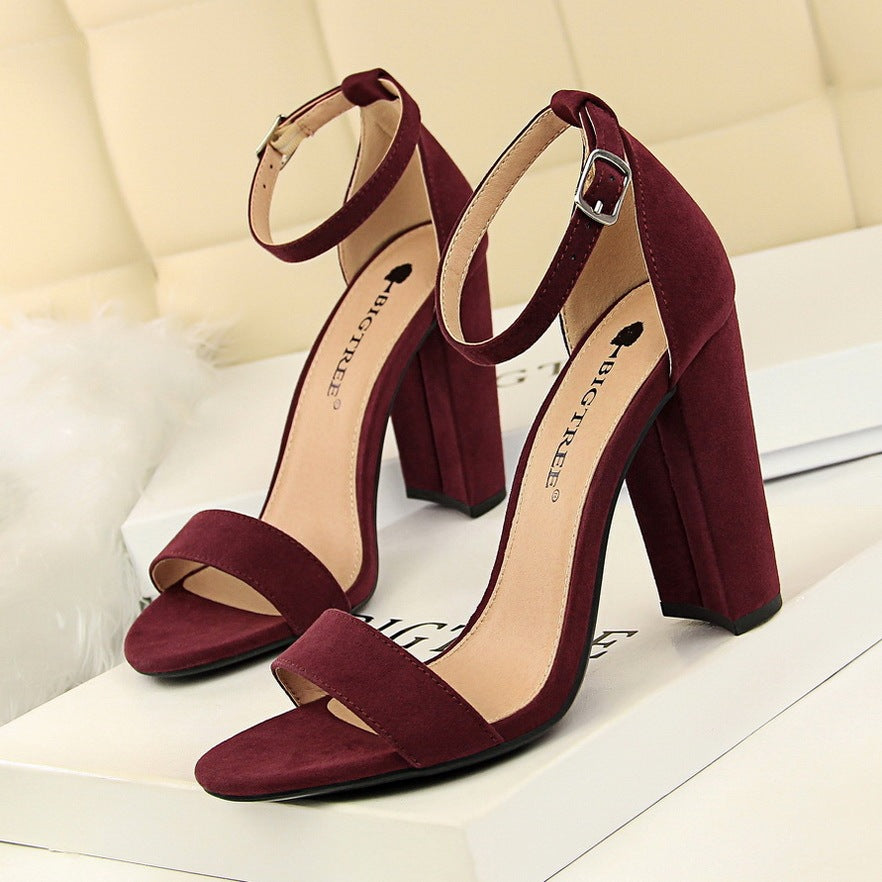 Avenue Round-Toe PU Heels – Effortless Elegance, Everyday Chic