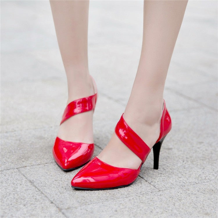 Curve+ Pointed Patent Heels – Chic Style in Every Size
