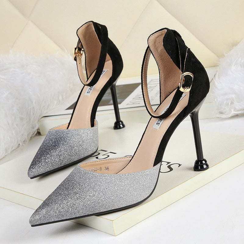 Luna Sequin Strap Heels – For Nights That Turn Heads