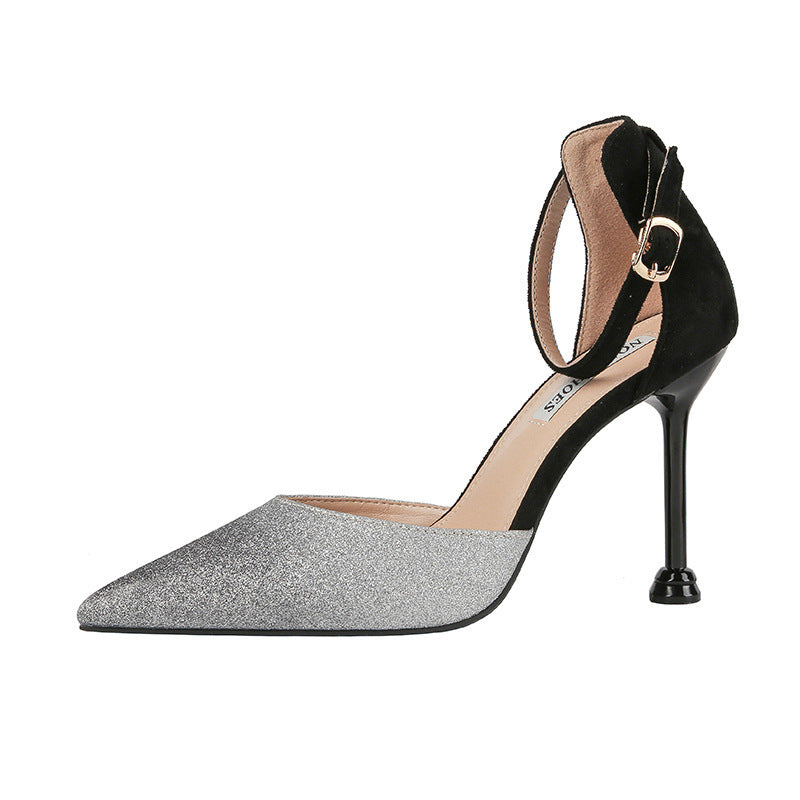 Luna Sequin Strap Heels – For Nights That Turn Heads