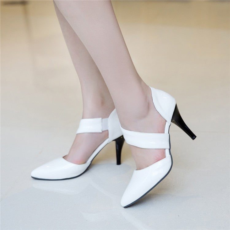 Curve+ Pointed Patent Heels – Chic Style in Every Size