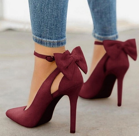 Celestia™ Pointed Bow High Heel Sandals – Sleek Elegance, Elevated Charm