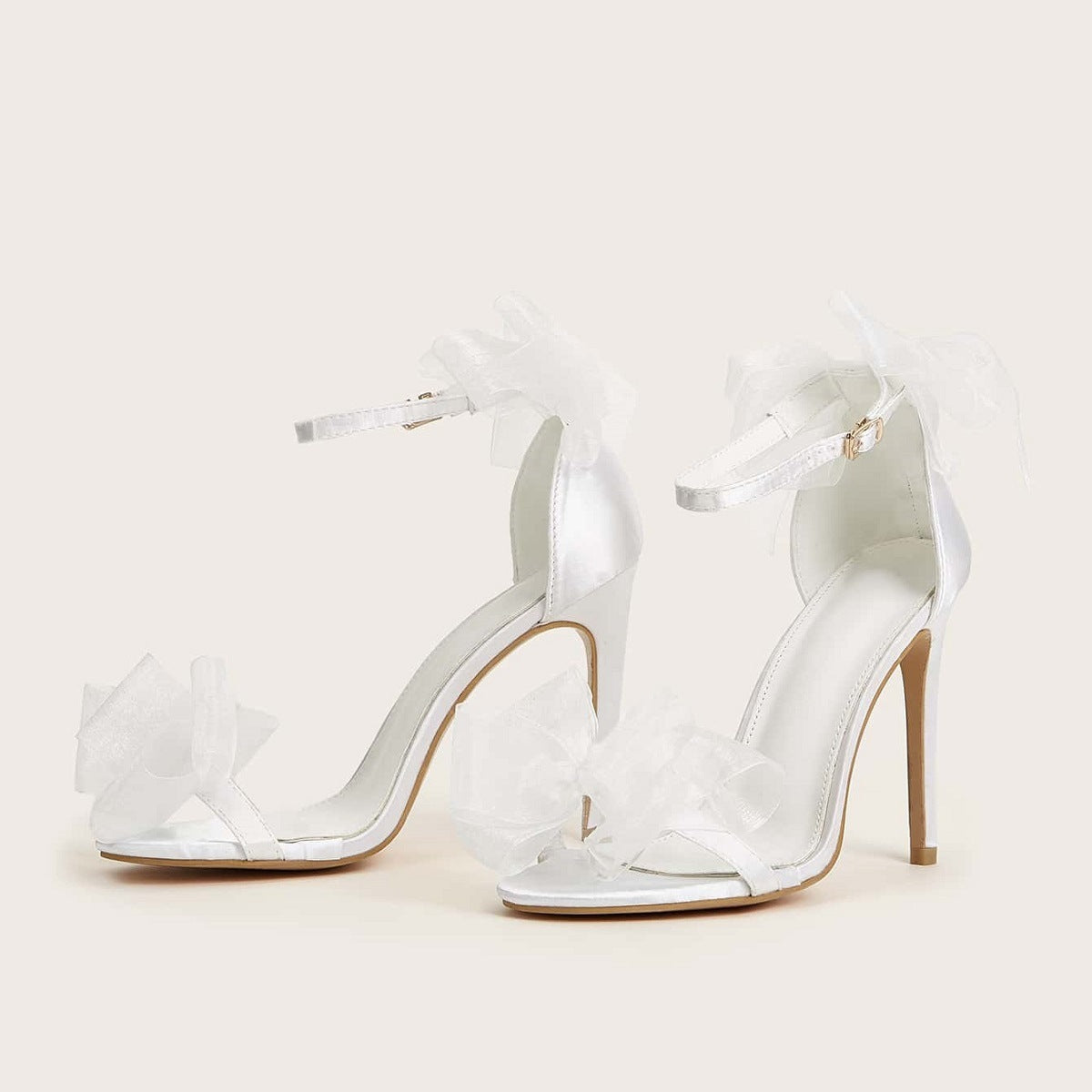 Elora Lace Peep-Toe Heels – Soft Glam with a Romantic Twist