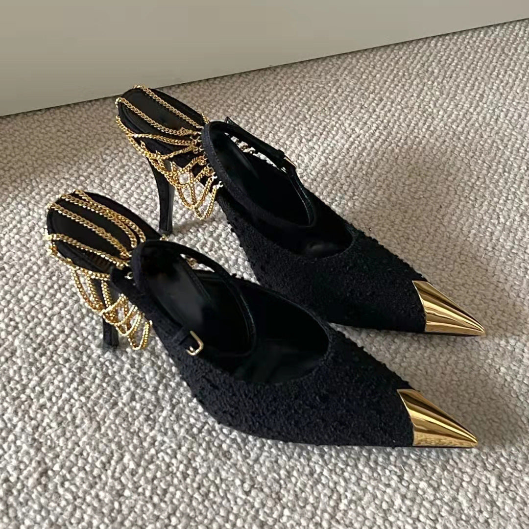 Vera Chain Stiletto Heels – Edge Meets Elegance