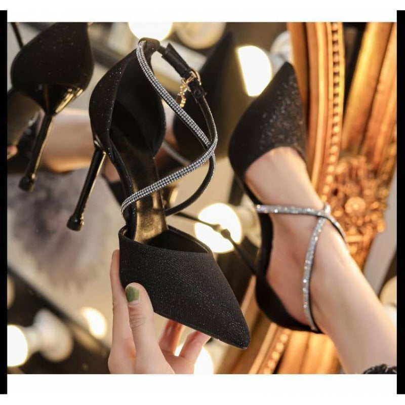 Women's Sweet Style Buckled Leather High Heels