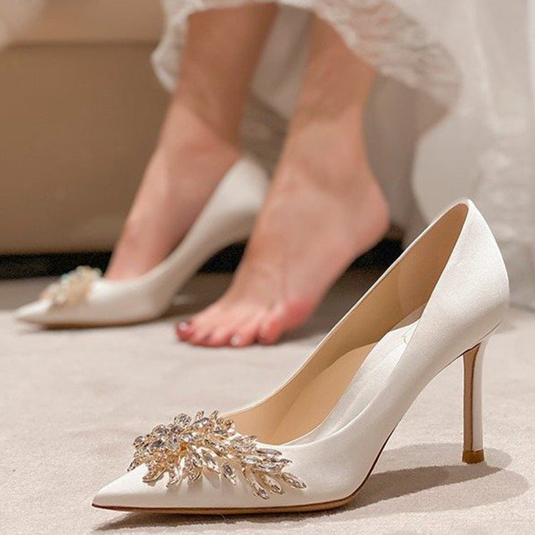 Amara Rhinestone Wedding Heels – Elegant, Elevated, Timeless