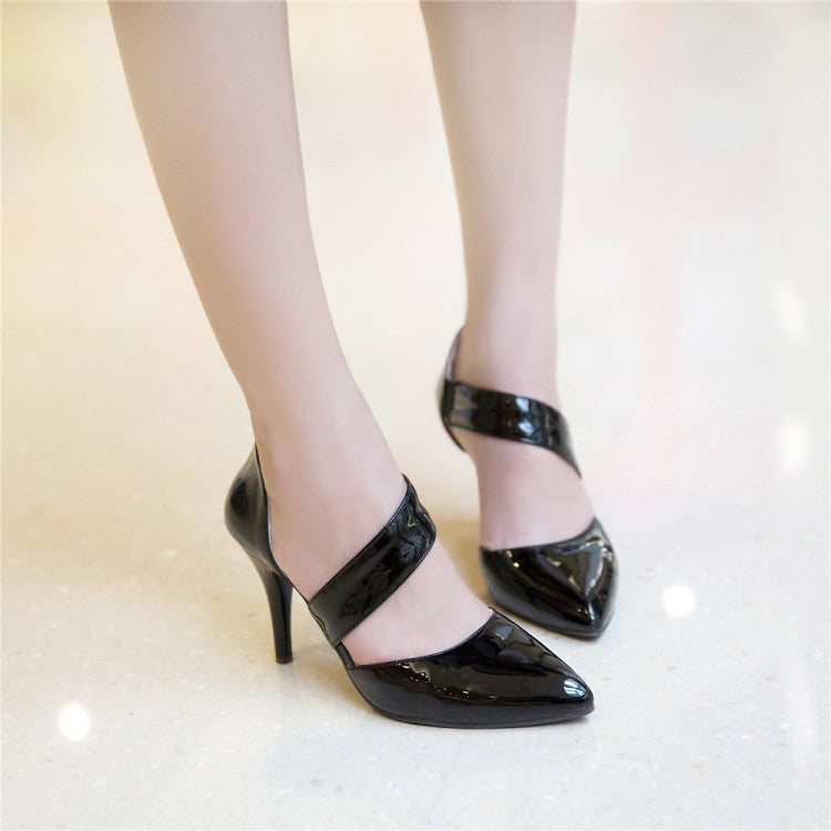 Curve+ Pointed Patent Heels – Chic Style in Every Size