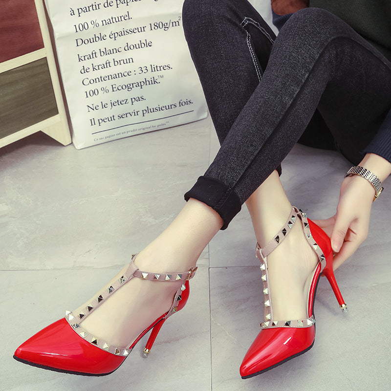 StudLuxe Pointed Stiletto Heels – Edgy Elegance in Every Step