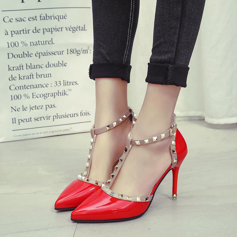 StudLuxe Pointed Stiletto Heels – Edgy Elegance in Every Step