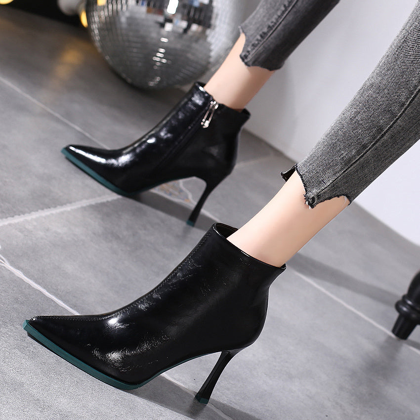 Luna Pointed-Toe Zipper Boots – Sleek & Seasonal Chic
