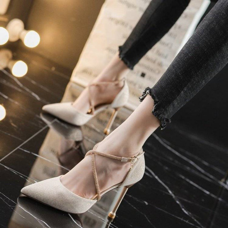 Women's Sweet Style Buckled Leather High Heels
