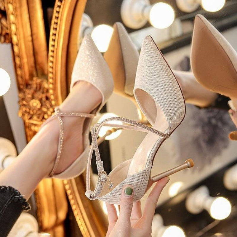 Women's Sweet Style Buckled Leather High Heels