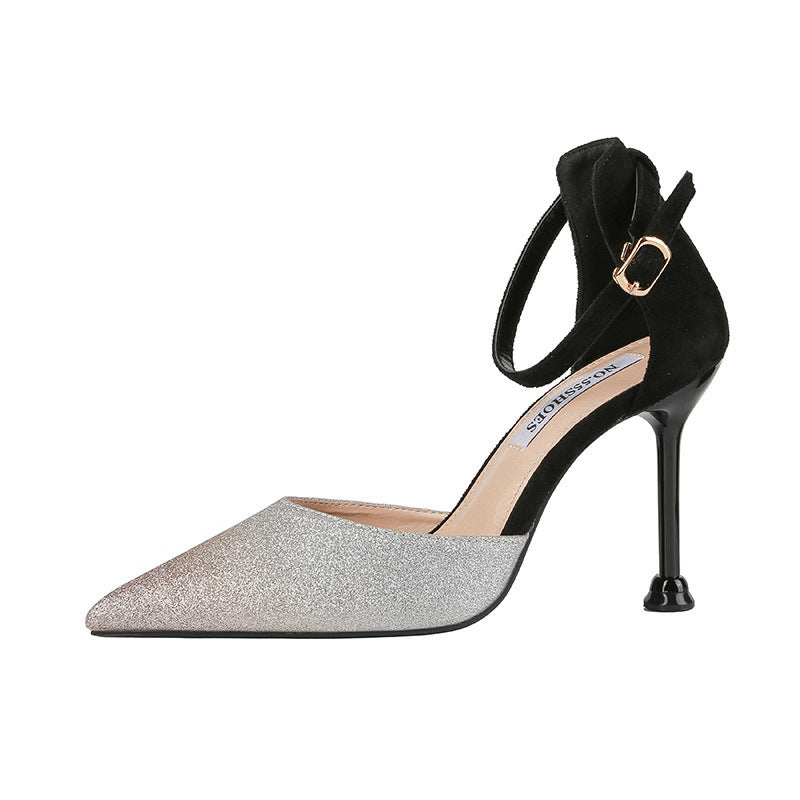 Luna Sequin Strap Heels – For Nights That Turn Heads