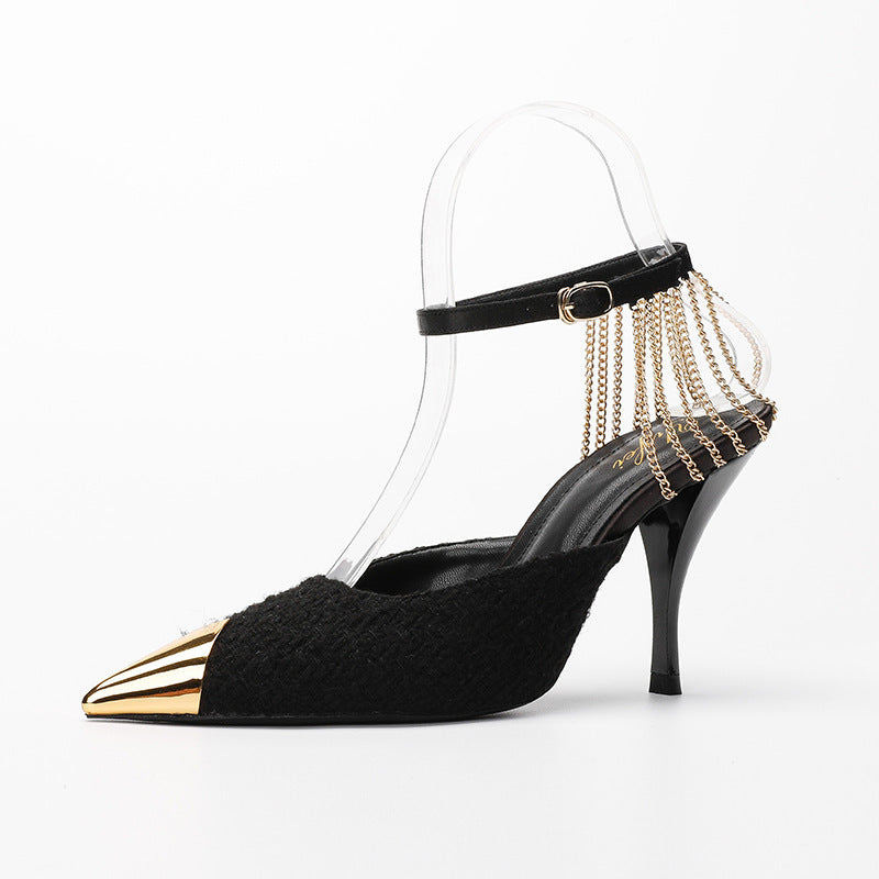 Vera Chain Stiletto Heels – Edge Meets Elegance
