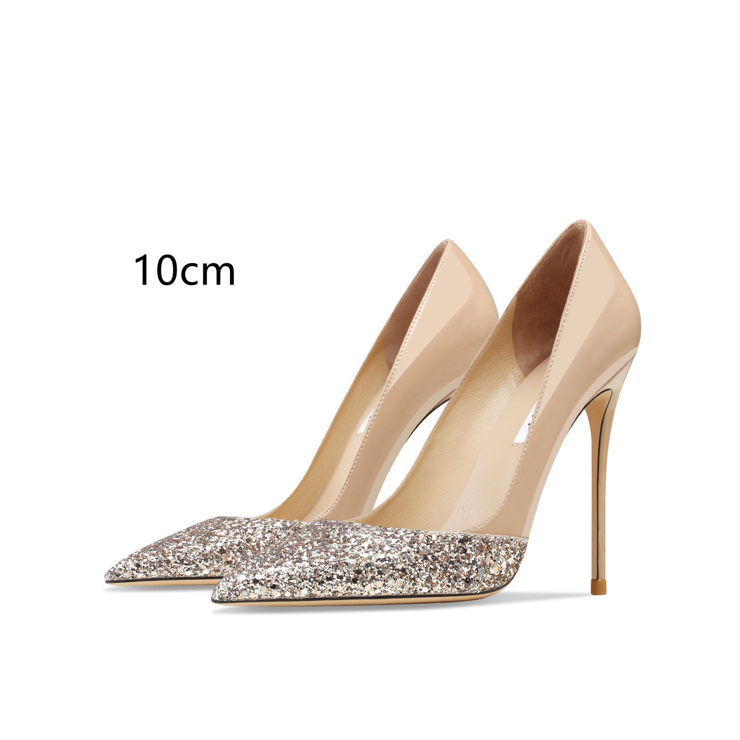 Aurora Patent Stitch Heels – Luxe Leather Meets Elegant Shine