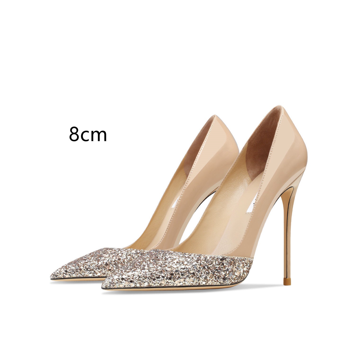 Aurora Patent Stitch Heels – Luxe Leather Meets Elegant Shine